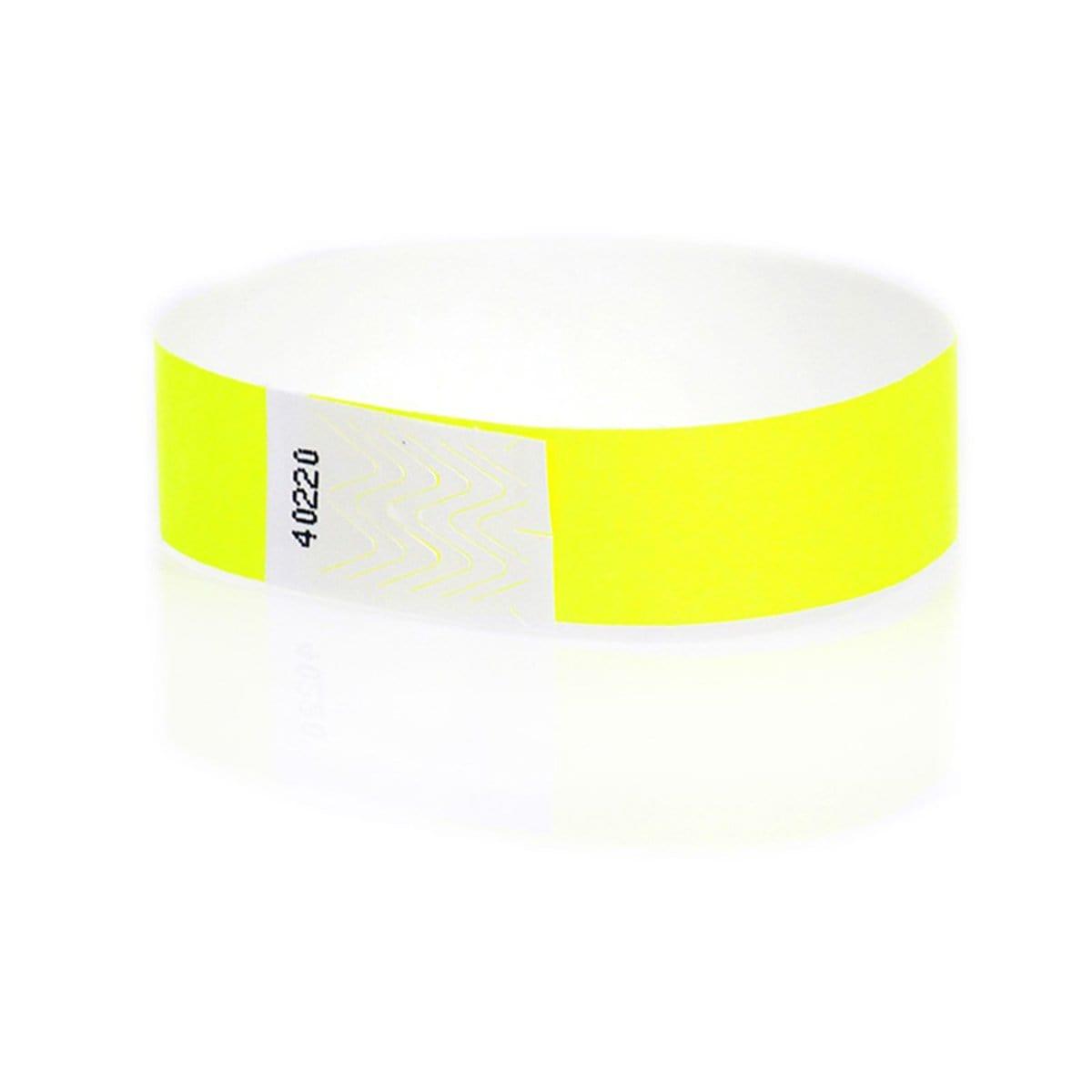 Buy Party Supplies Wristband Supertek 3/4in Yellow Glow 100 Pkg. sold at Party Expert