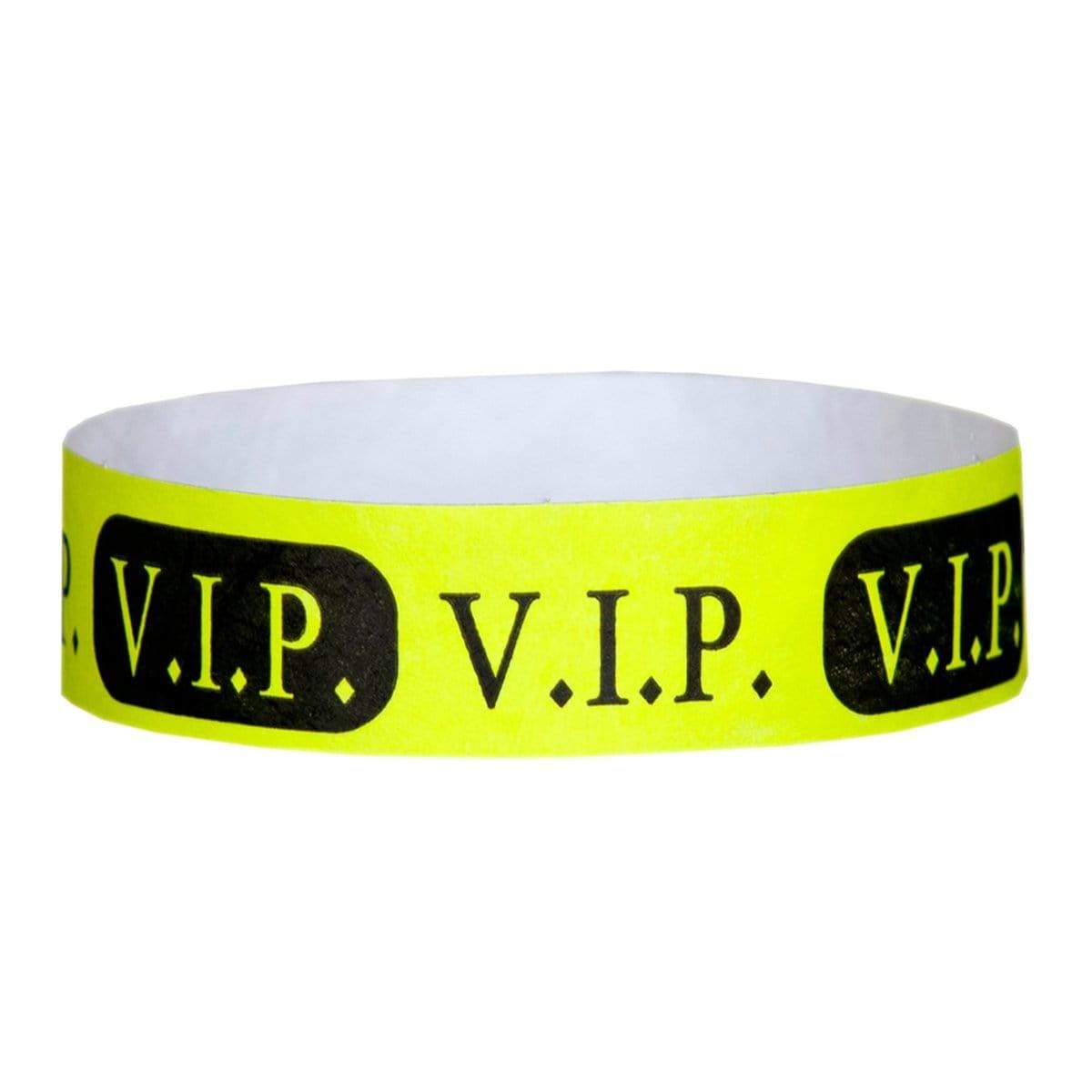 Buy Party Supplies Wristband Supertek - Yellow Glow 3/4 in. 100/pkg sold at Party Expert