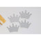 Buy Baby Shower Silver glitter crown embellishment, 4 per package sold at Party Expert