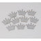 Buy Baby Shower Silver wooden mini crown embellishments, 10 per package sold at Party Expert