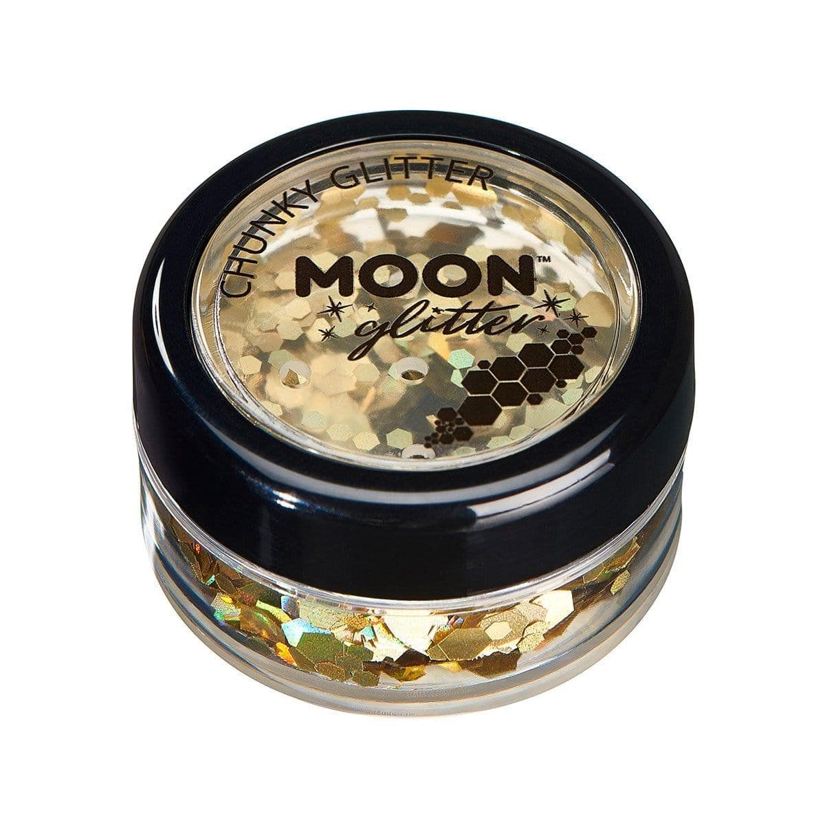 Buy Costume Accessories Moon gold chunky holographic glitter sold at Party Expert
