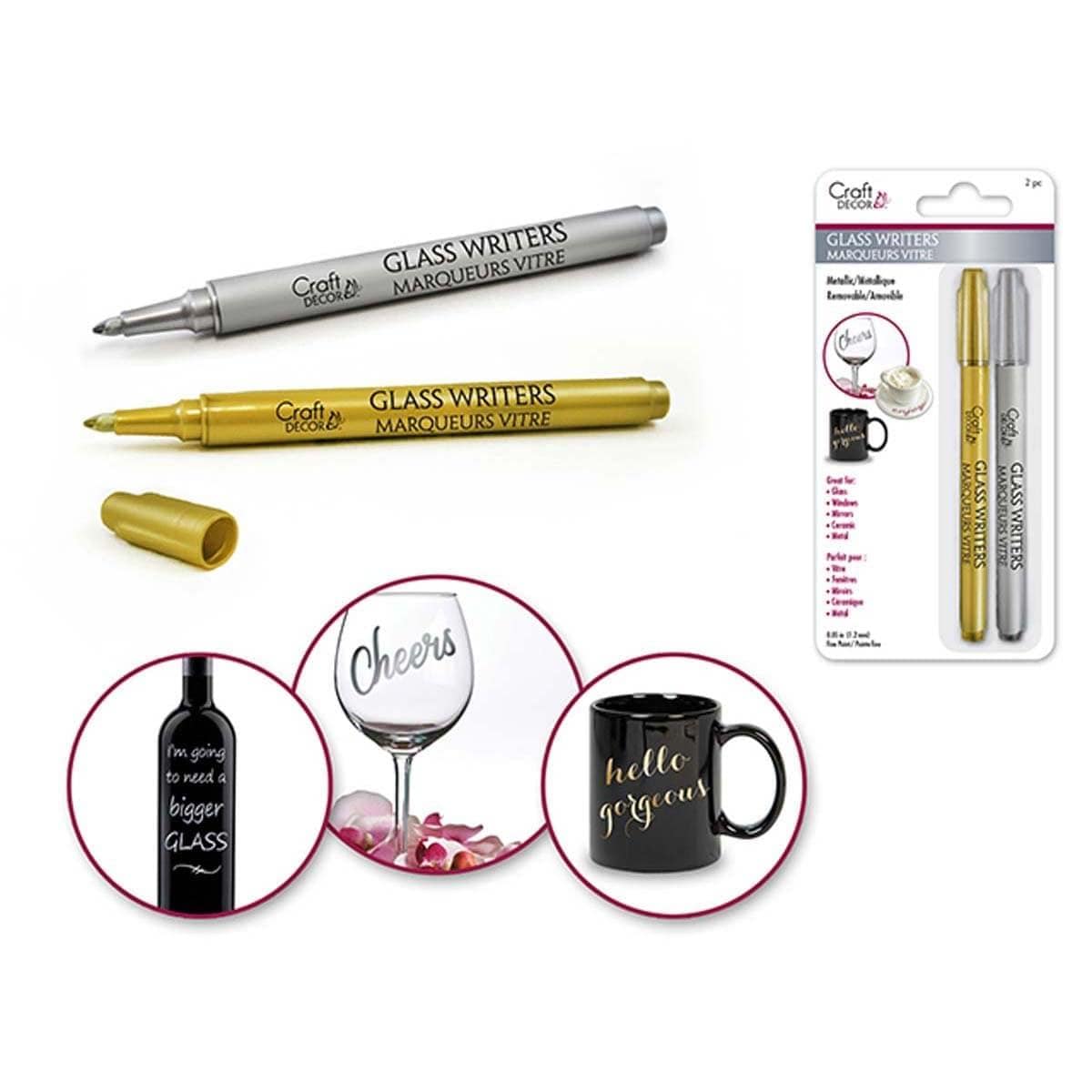 Buy Everyday Entertaining Gold & Silver Glass Writing Pens, 2 per package sold at Party Expert