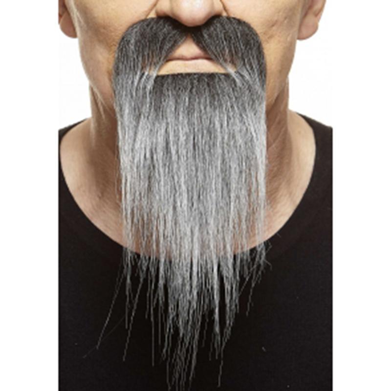 Buy Costume Accessories Grey long beard with mustache sold at Party Expert