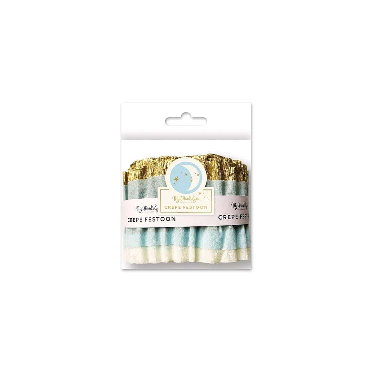 Buy Baby Shower Blue crepe paper banner for baby shower sold at Party Expert