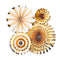 Buy Decorations Gold - Party Fans 4/pkg sold at Party Expert
