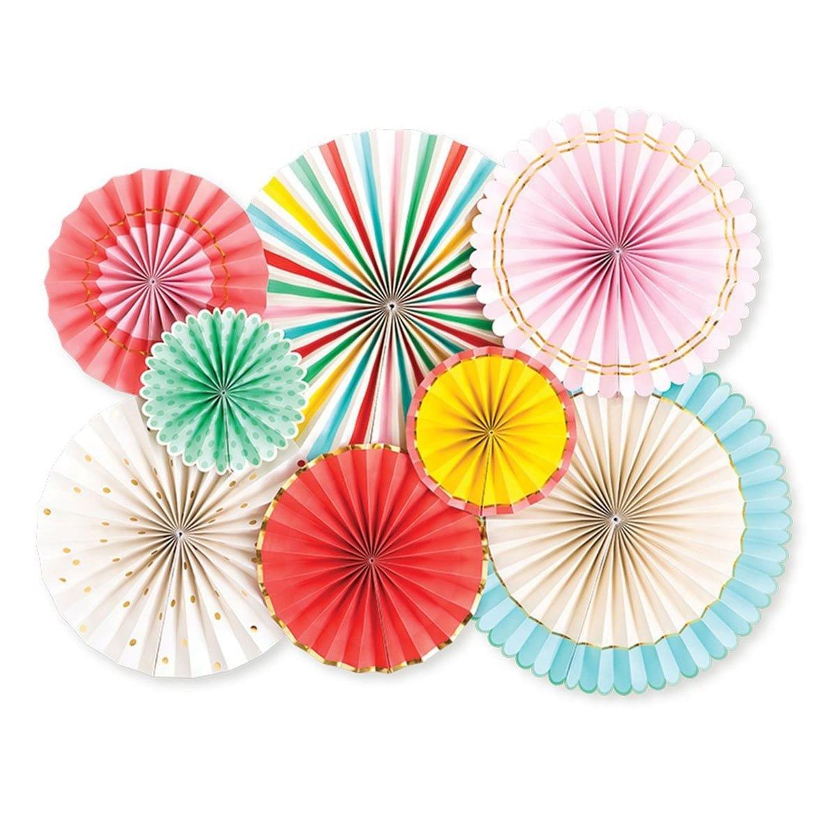Buy Decorations Hip Hip Hooray - Party Fans 8/pkg sold at Party Expert