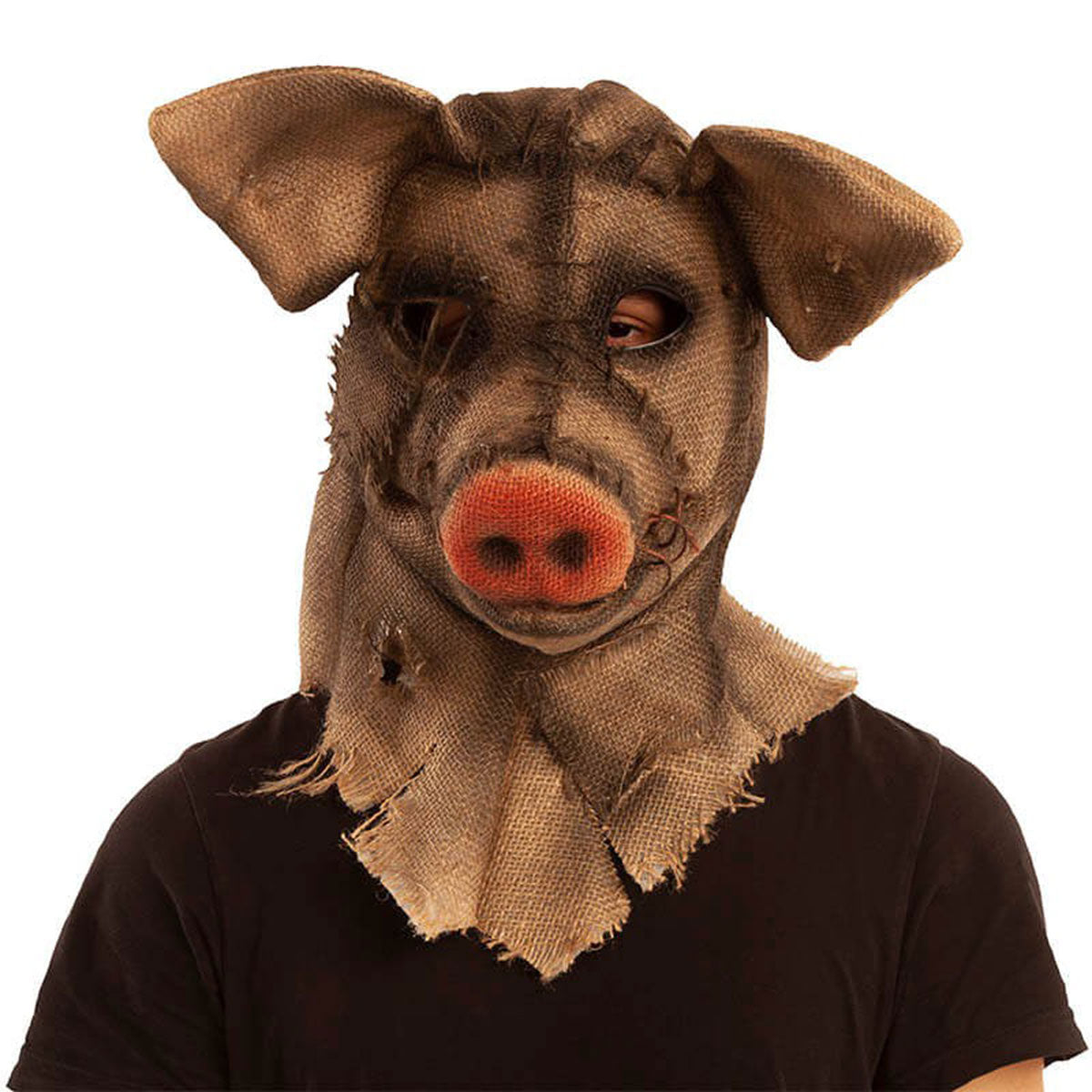 MY OTHER ME FUN COMPANY Costume Accessories Sinister Pig Mask with Movable Jaw for Adults 8435408284271