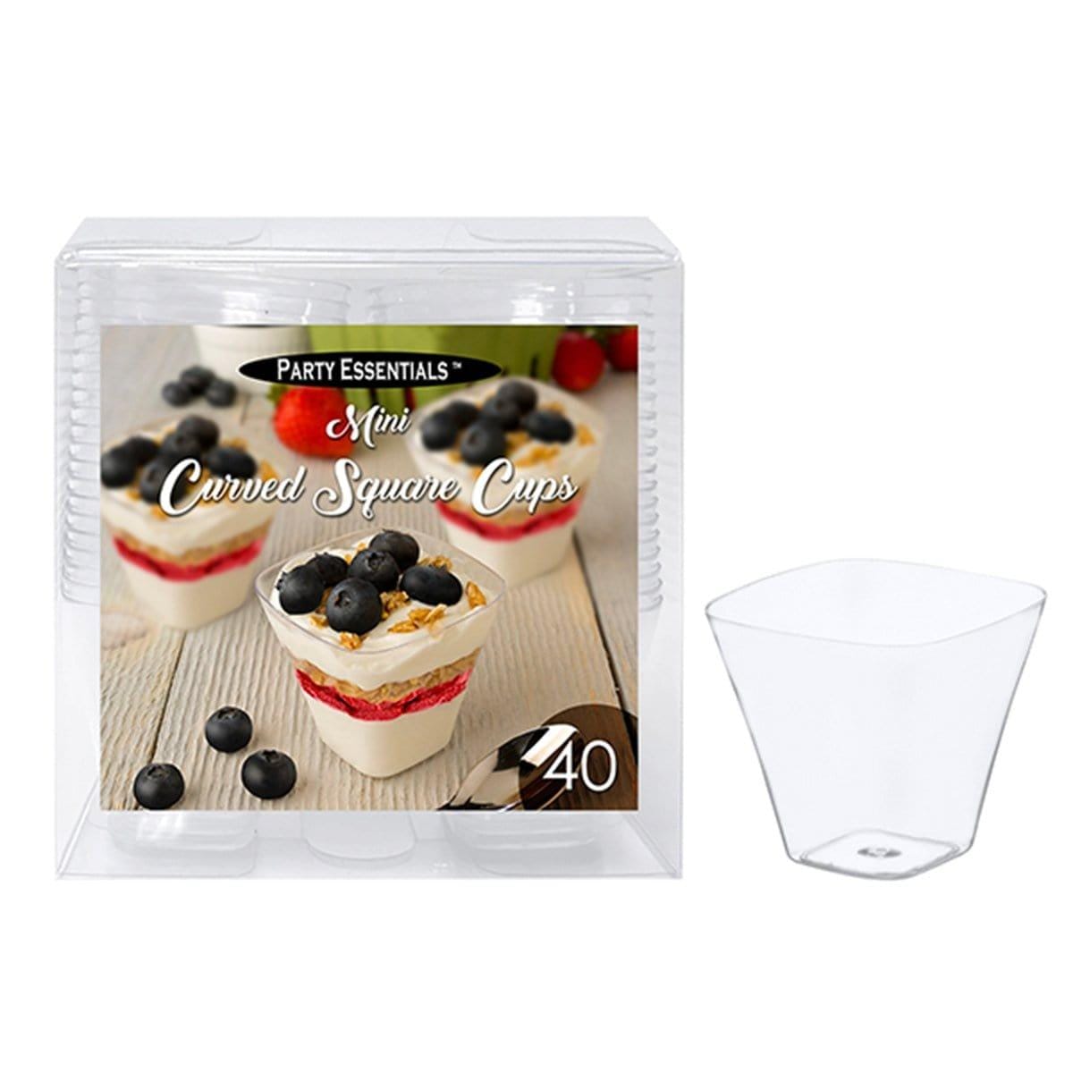 Buy Plasticware Mini Curved Square Cup 3.5 Oz., 40 Count sold at Party Expert