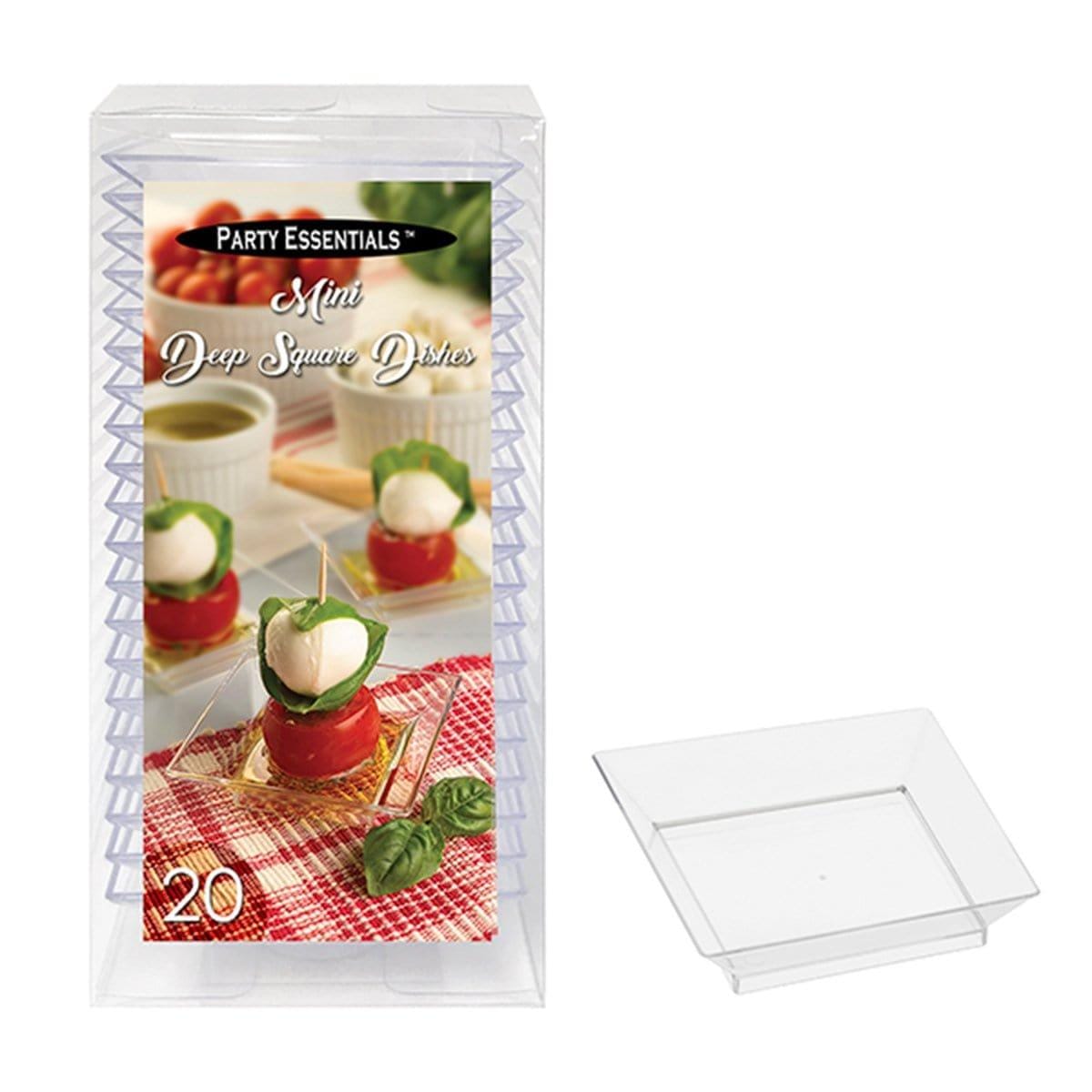 Buy Plasticware Mini Deep Square Dishes, 20 Count sold at Party Expert