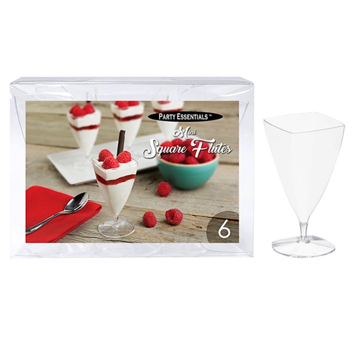 Buy Plasticware Mini Square Flute 3 Oz., 6 Count sold at Party Expert