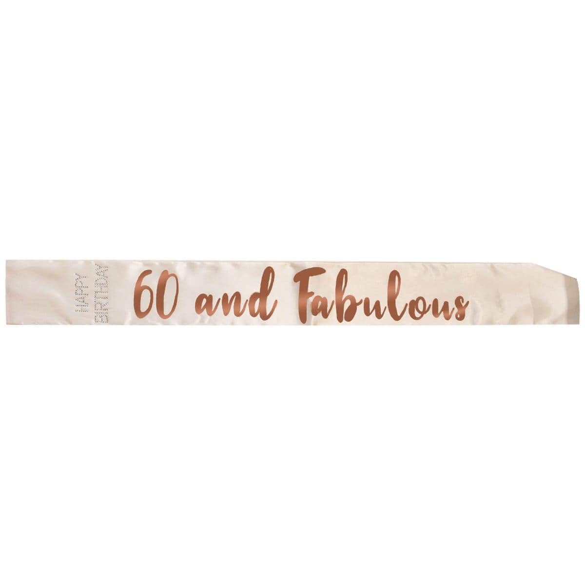 Buy Age Specific Birthday Birthday Sash Rose Gold - 60th sold at Party Expert