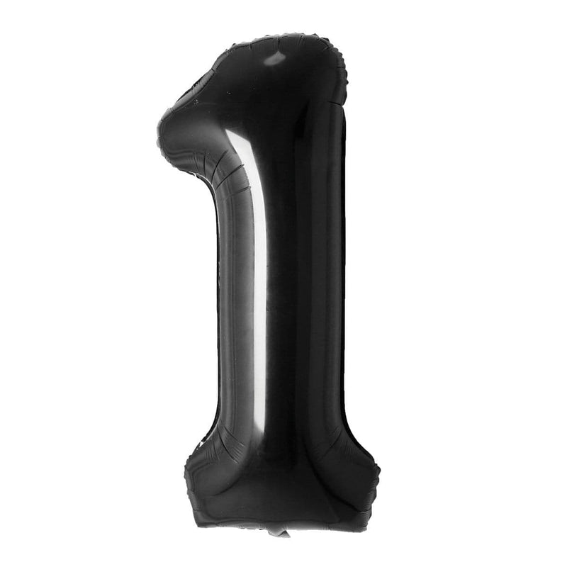 Buy Balloons Black Number 1 Foil Balloon, 34 Inches sold at Party Expert