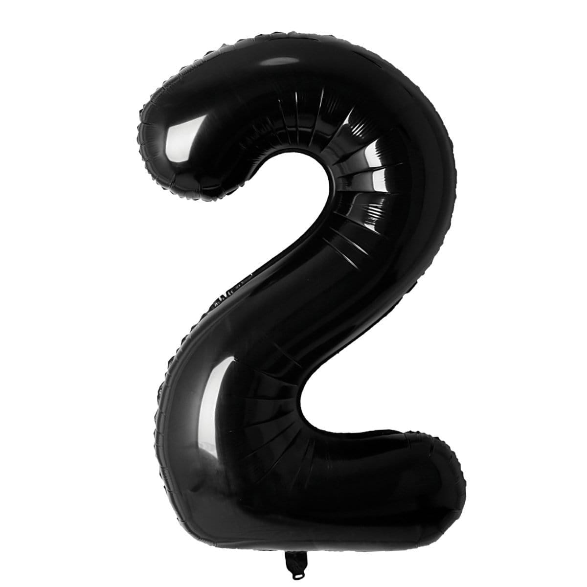 Buy Balloons Black Number 2 Foil Balloon, 34 Inches sold at Party Expert