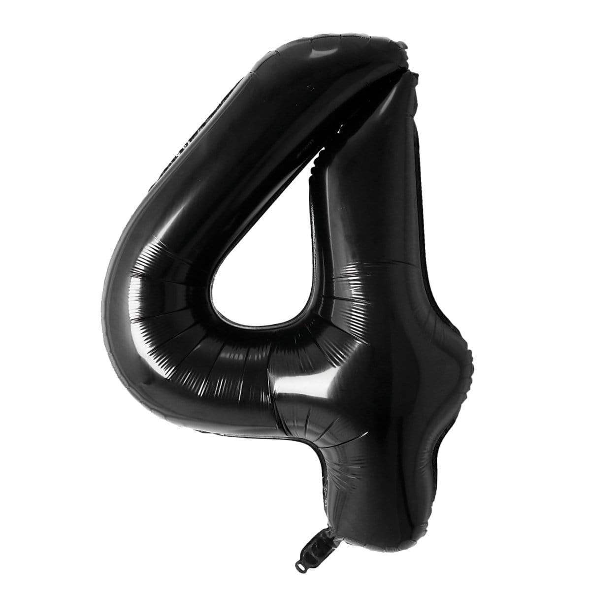 Buy Balloons Black Number 4 Foil Balloon, 34 Inches sold at Party Expert