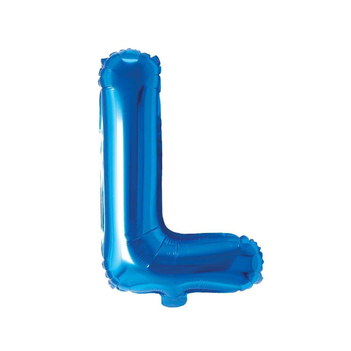 Buy Balloons Blue Letter L Foil Balloon, 16 Inches sold at Party Expert