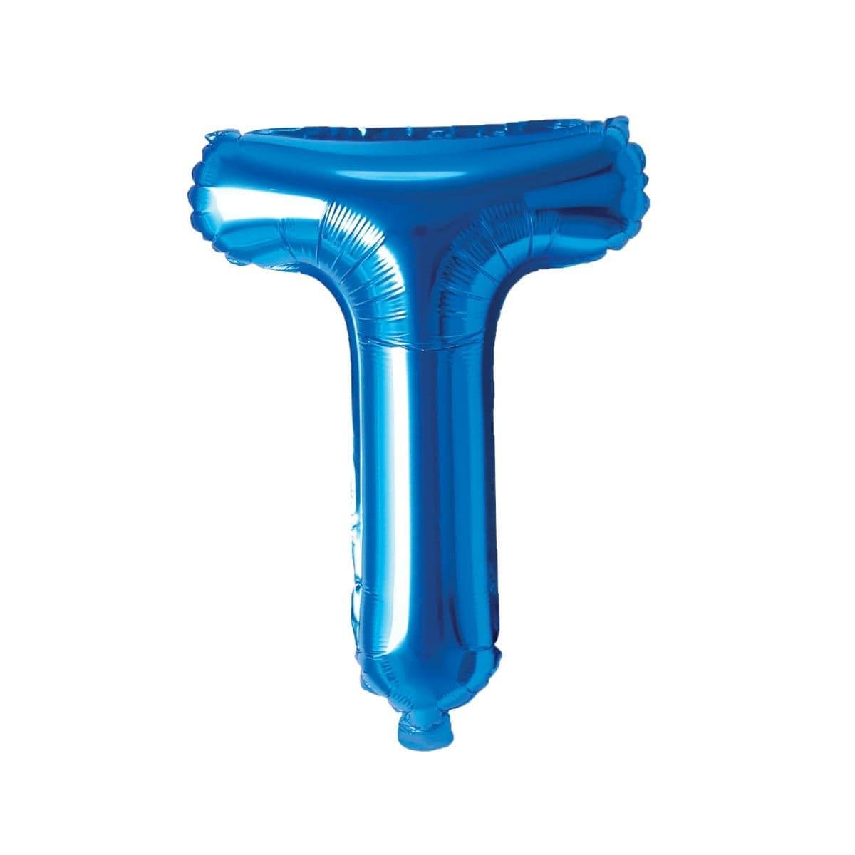 Buy Balloons Blue Letter T Foil Balloon, 16 Inches sold at Party Expert