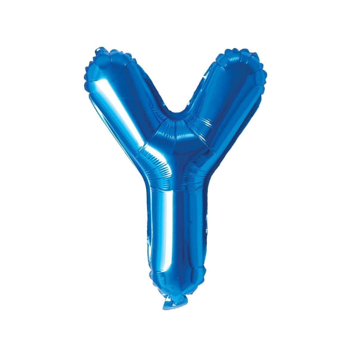 Buy Balloons Blue Letter Y Foil Balloon, 16 Inches sold at Party Expert