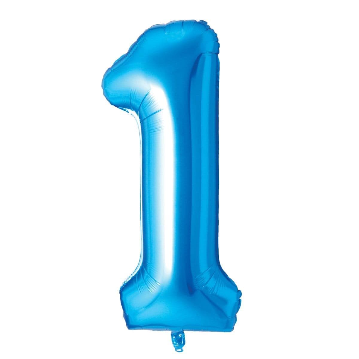 Buy Balloons Blue Number 1 Foil Balloon, 34 Inches sold at Party Expert