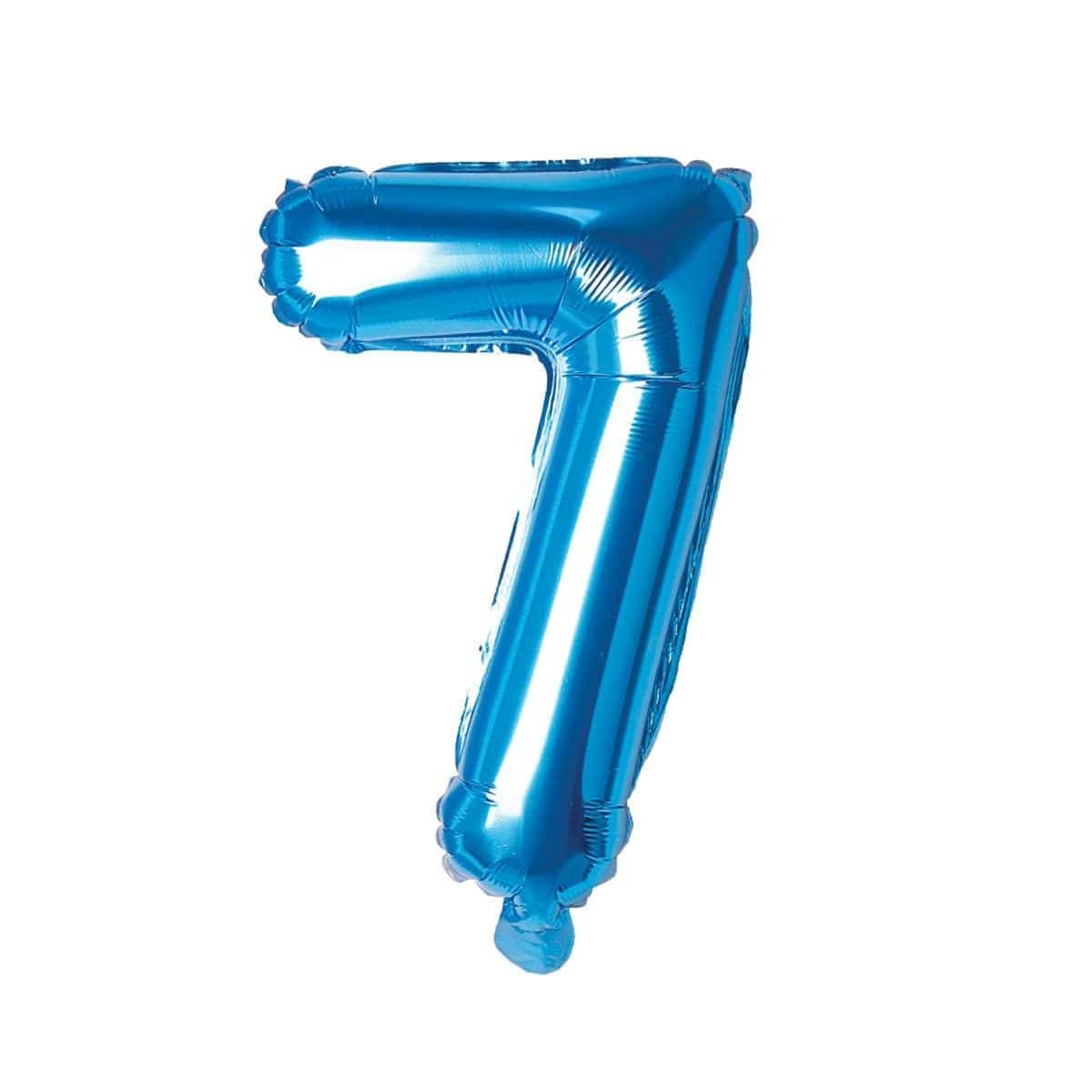 Buy Balloons Blue Number 7 Foil Balloon, 16 Inches sold at Party Expert