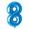 Buy Balloons Blue Number 8 Foil Balloon, 34 Inches sold at Party Expert