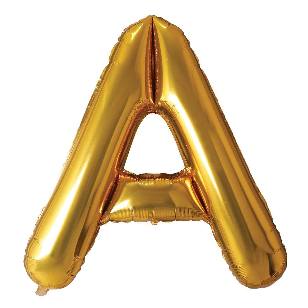 Buy Balloons Gold Letter A Foil Balloon, 34 Inches sold at Party Expert