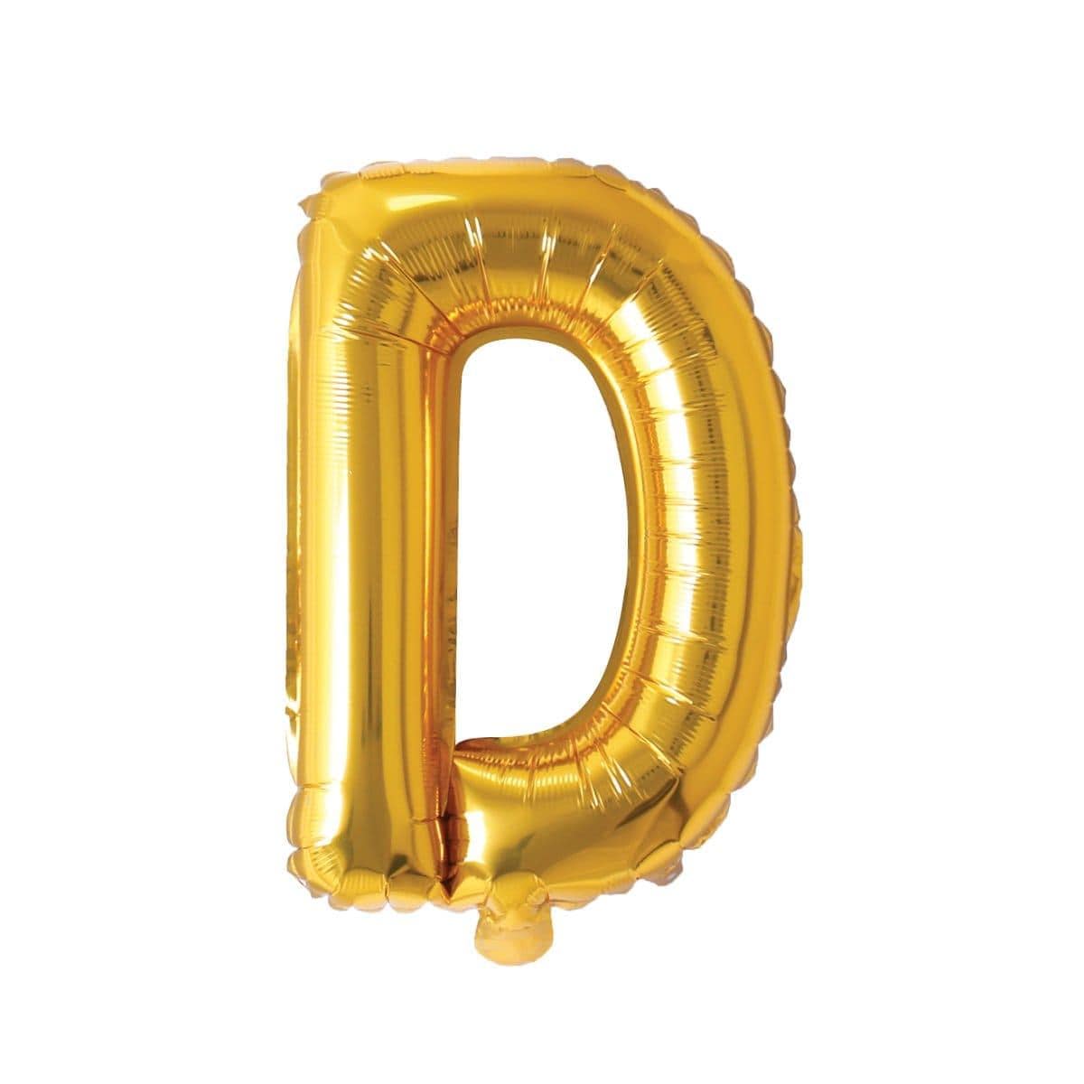 Buy Balloons Gold Letter D Foil Balloon, 16 Inches sold at Party Expert