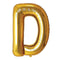 Buy Balloons Gold Letter D Foil Balloon, 34 Inches sold at Party Expert
