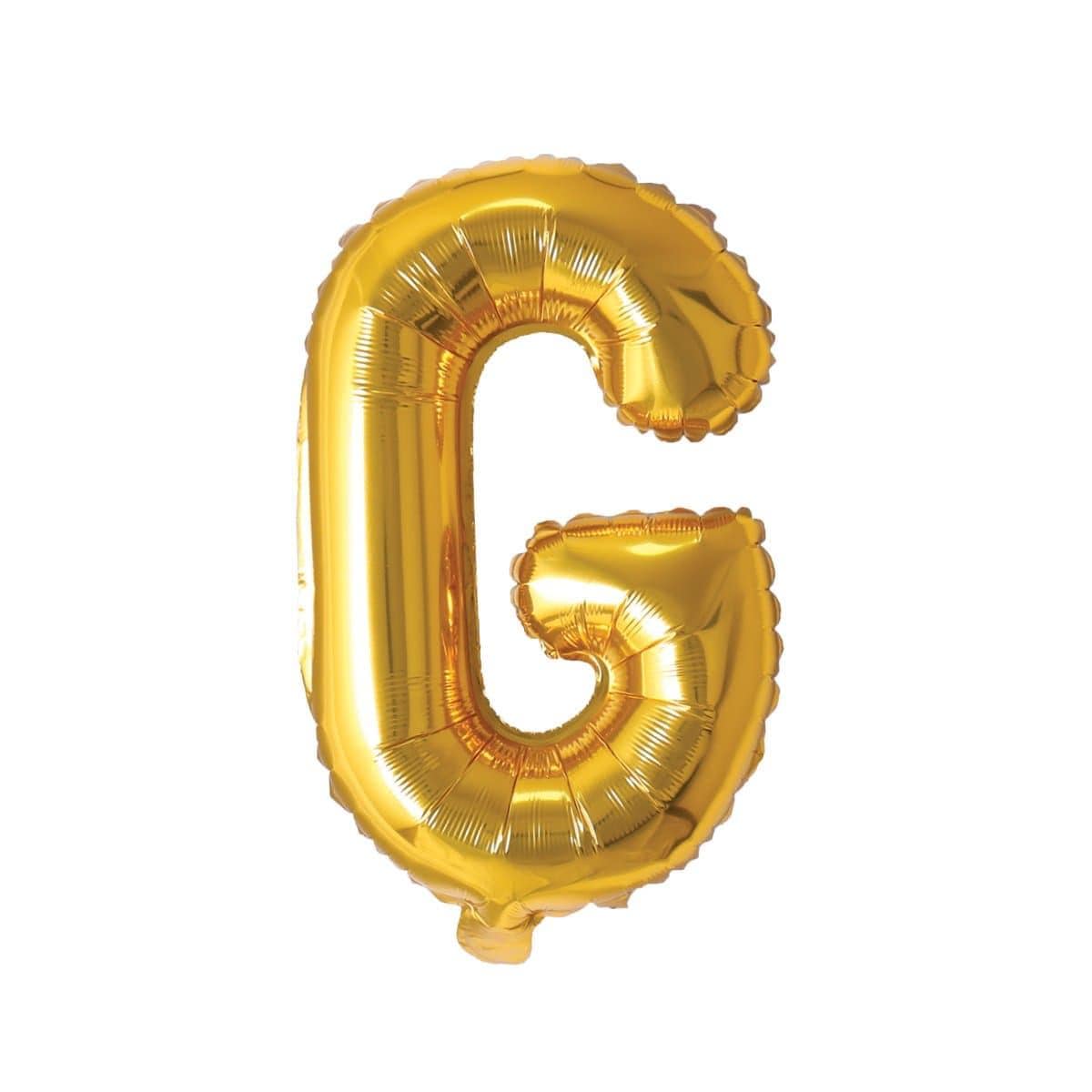 Buy Balloons Gold Letter G Foil Balloon, 16 Inches sold at Party Expert