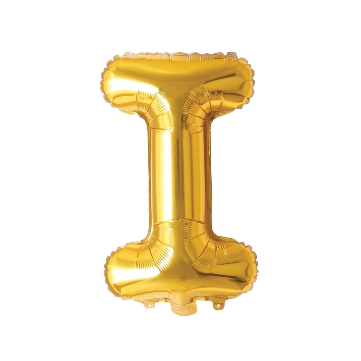 Buy Balloons Gold Letter I Foil Balloon, 16 Inches sold at Party Expert