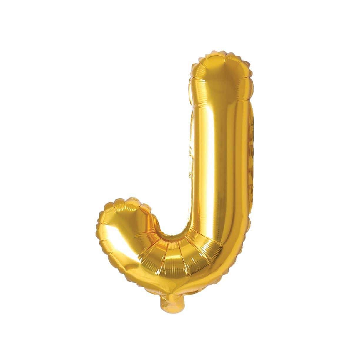 Buy Balloons Gold Letter J Foil Balloon, 16 Inches sold at Party Expert