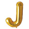 Buy Balloons Gold Letter J Foil Balloon, 34 Inches sold at Party Expert