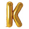 Buy Balloons Gold Letter K Foil Balloon, 34 Inches sold at Party Expert