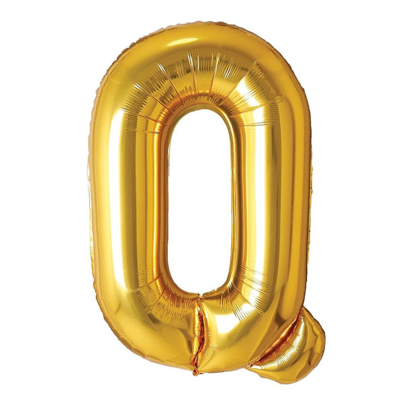 Buy Balloons Gold Letter Q Foil Balloon, 34 Inches sold at Party Expert