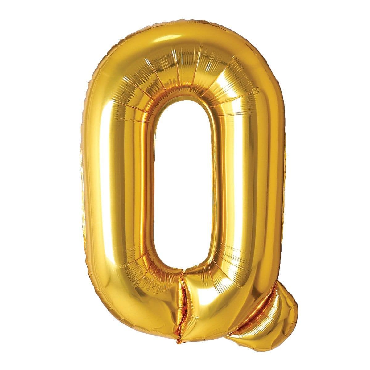 Buy Balloons Gold Letter Q Foil Balloon, 34 Inches sold at Party Expert