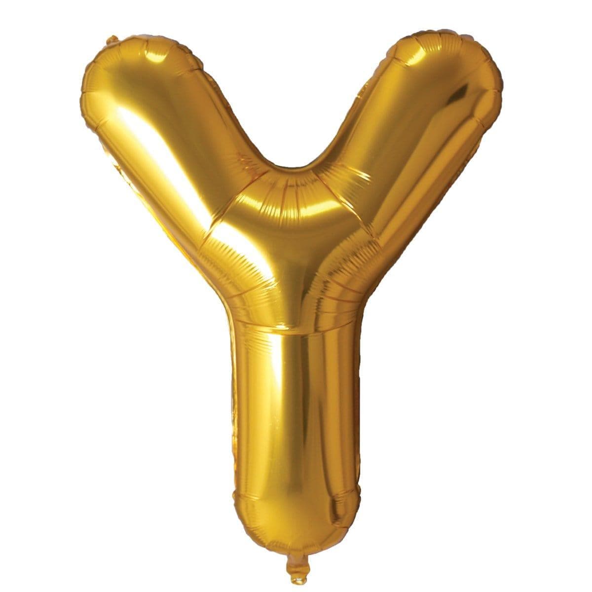 Buy Balloons Gold Letter Y Foil Balloon, 34 Inches sold at Party Expert