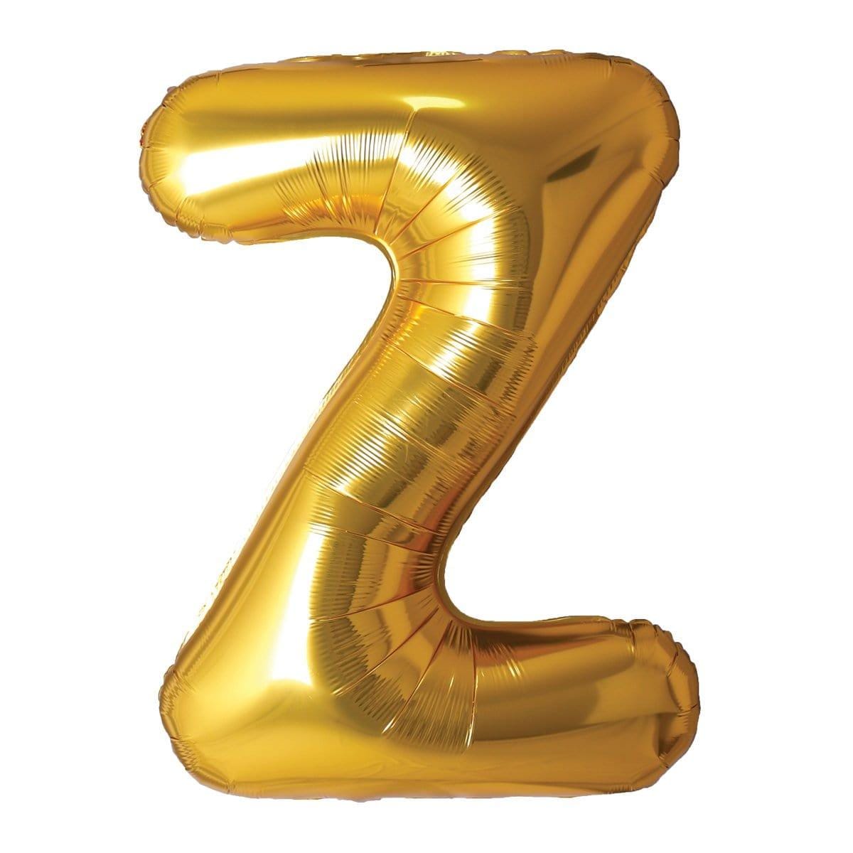 Buy Balloons Gold Letter Z Foil Balloon, 34 Inches sold at Party Expert