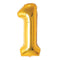 Buy Balloons Gold Number 1 Foil Balloon, 34 Inches sold at Party Expert