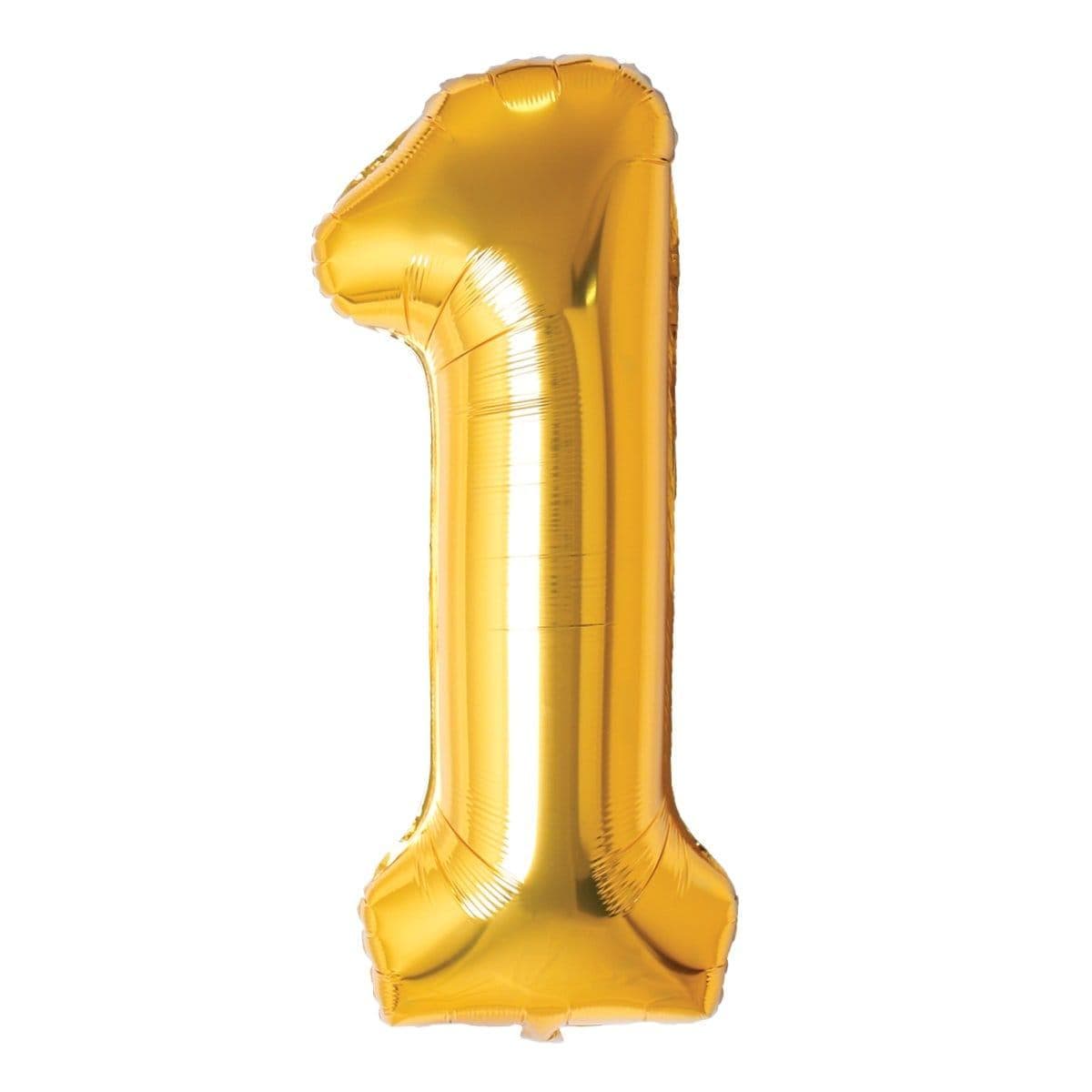 Buy Balloons Gold Number 1 Foil Balloon, 34 Inches sold at Party Expert