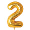 Buy Balloons Gold Number 2 Foil Balloon, 34 Inches sold at Party Expert