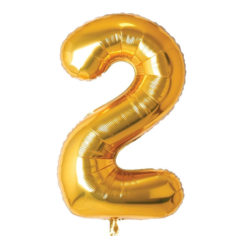 Buy Balloons Gold Number 2 Foil Balloon, 34 Inches sold at Party Expert