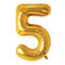 Buy Balloons Gold Number 5 Foil Balloon, 34 Inches sold at Party Expert
