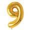Buy Balloons Gold Number 9 Foil Balloon, 34 Inches sold at Party Expert