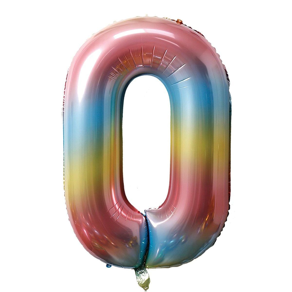 Buy Balloons Jelly Ombre Number 0 Foil Balloon, 34 Inches sold at Party Expert