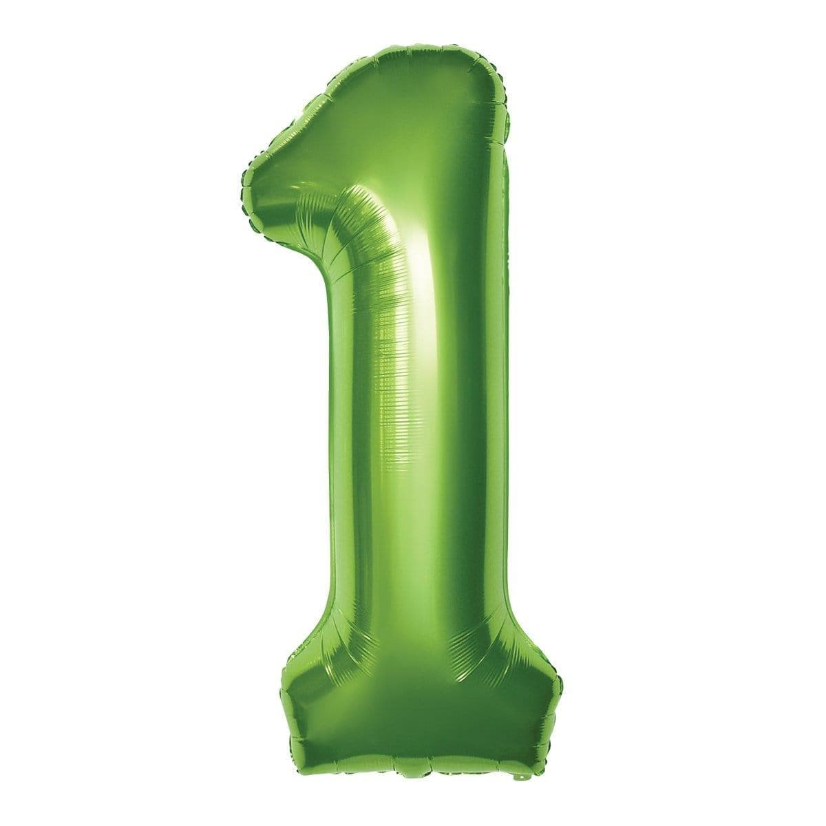 Buy Balloons Lime Green Number 1 Foil Balloon, 34 Inches sold at Party Expert