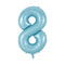 Buy Balloons Pastel Blue Number 8 Foil Balloon, 34 Inches sold at Party Expert