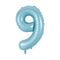 Buy Balloons Pastel Blue Number 9 Foil Balloon, 34 Inches sold at Party Expert