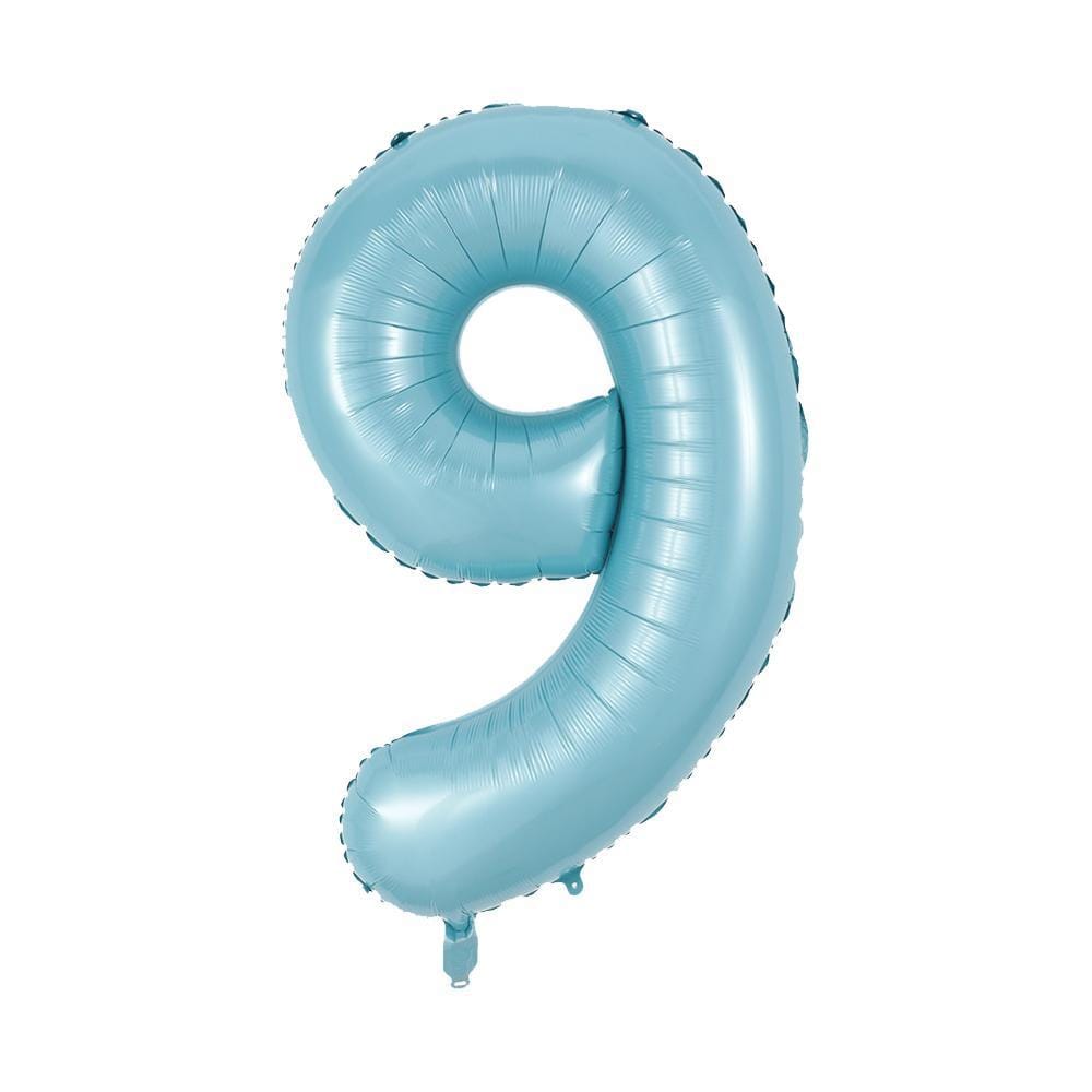 Buy Balloons Pastel Blue Number 9 Foil Balloon, 34 Inches sold at Party Expert