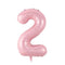 Buy Balloons Pastel Pink Number 2 Foil Balloon, 34 Inches sold at Party Expert