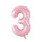 Buy Balloons Pastel Pink Number 3 Foil Balloon, 34 Inches sold at Party Expert