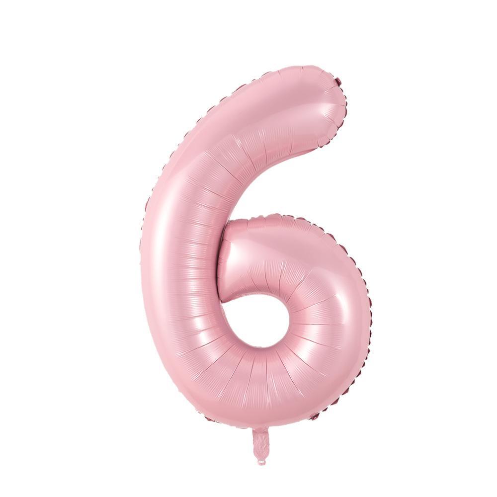 Buy Balloons Pastel Pink Number 6 Foil Balloon, 34 Inches sold at Party Expert